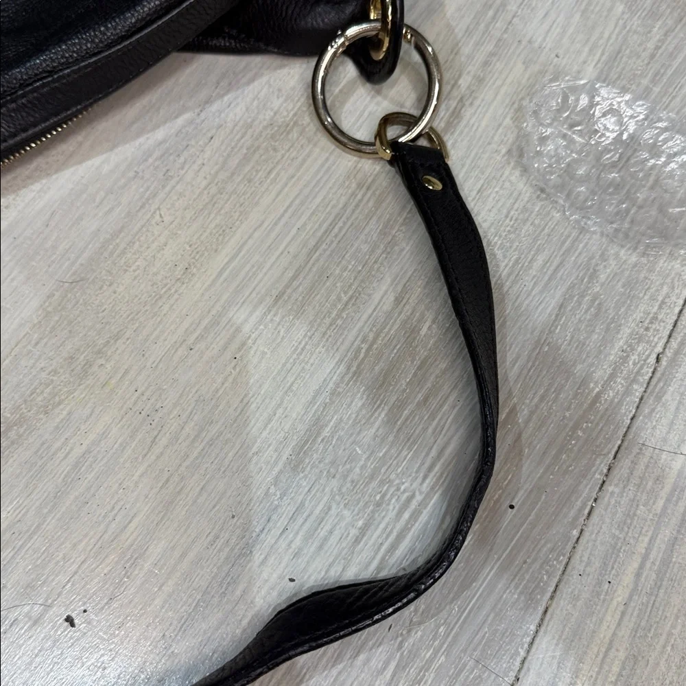 Michael Kors Black Pebbled Leather Hobo Bag